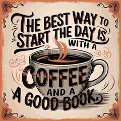 cup of coffee with text