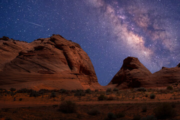 Milky Way Galaxy over  the mountains, 