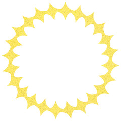 星のフレーム（金色、キラキラ、ラメ、グリッター、スパンコール）