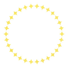 星のフレーム（金色、キラキラ、ラメ、グリッター、スパンコール）