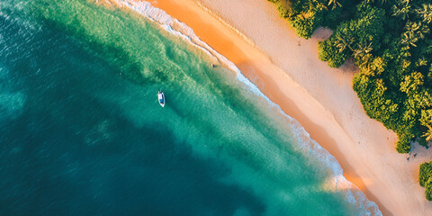 Aerial View of Coastal Islands at Sunrise