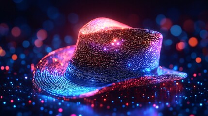 A virtual hat with holographic patterns design