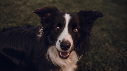 Fototapeta premium Border Collie in the grass