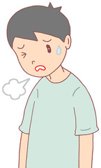 病気・疾患のイラスト - 倦怠感・だるさ・不定愁訴・抑うつ感・疲れ・疲労感