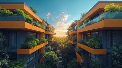 Fototapeta premium modern buildings like real estate magazine main page desig
