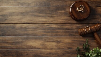 Fototapeta premium The Gavel's Gavel: A Powerful Instrument of Law and Order 