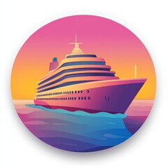 Majestic Cruise Ship at Sunset