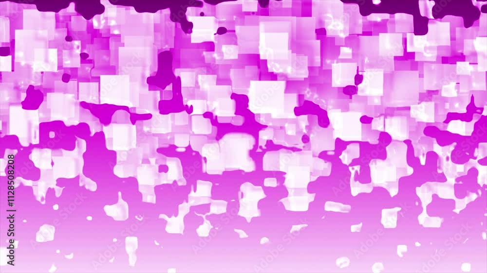 Aufkleber pink color shiny square box pattern slowly falling down abstract design glitch geometrical backgroun