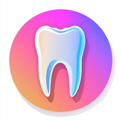 Colorful Tooth Icon for Dental Care