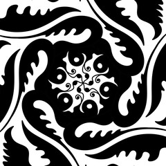 black and white tattoo design