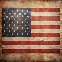 Naklejka premium Antique rustic American flag background Memorial Day and 4th of July holiday background