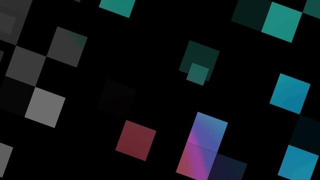 Pixel looped overlay colored. Blocky loop overlay for videos