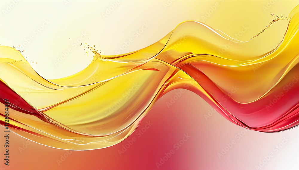 Aufkleber colorful waves of liquid flow create an abstract and vibrant background display