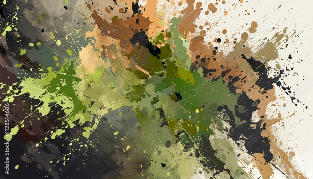 Aufkleber vibrant splashes of color create an abstract masterpiece in a dynamic style