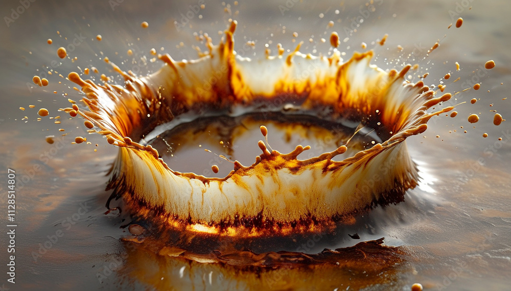 Poster captivating splash of liquid creating abstract art during a serene moment