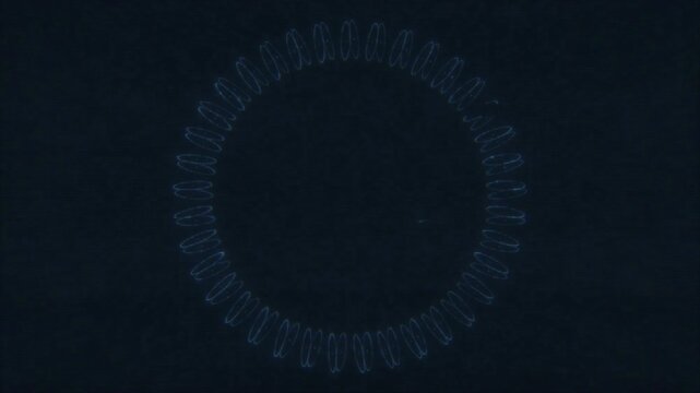 Futuristic Cyber Circle Interface Glitch