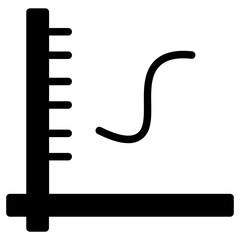 Chart Curve Diagram Glyph Icon