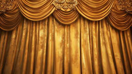 Naklejka premium gloden curtain background