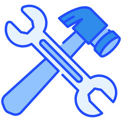 Hands Tool Blue Color Icon