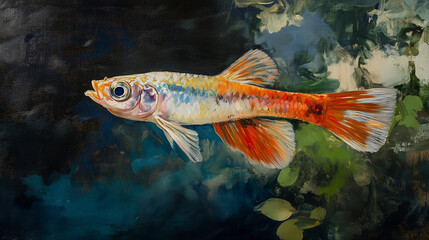 Naklejka premium fish in aquarium