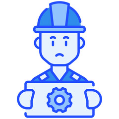Need Work Blue Color Icon