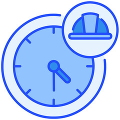 Time Go home Blue Color Icon