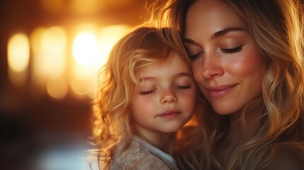 Fototapeta premium prayer together mother s guidance intimate moment between mother and son