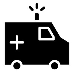 Alert Ambulance Hospital Glyph Icon