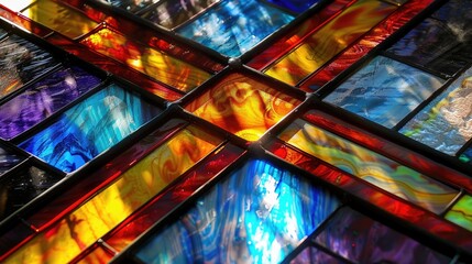 Colorful stained glass window