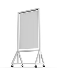 Blank Outdoor Sign Holder Banner Poster Sign, 3d illustration.