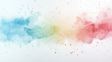 Obraz premium A colorful abstract splash of smoke and powder creating a vibrant gradient effect.