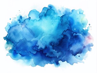 Abstract Decorative Blue Watercolor Stain - A Beautiful Blend of Shades for Artistic Backgrounds, Textures, and Unique Designs Perfect for Creative Projects and Home Decor
