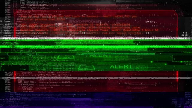 Digital glitch effect noise Computer Screen Code, Glitch Effect, Error System Failure Emergency Error, Virus, Hacked System Screen, Trojan, Malware. Virus code software hack concept. Cyber security