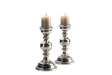 Refined Candle Holders for a Touch of Elegance Isolated on Transparent Background