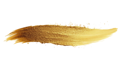 Abstract Gold Brush Stroke on White Background for Luxury Design and Art Projects