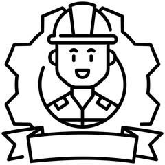 Labour Day worker Line Icon