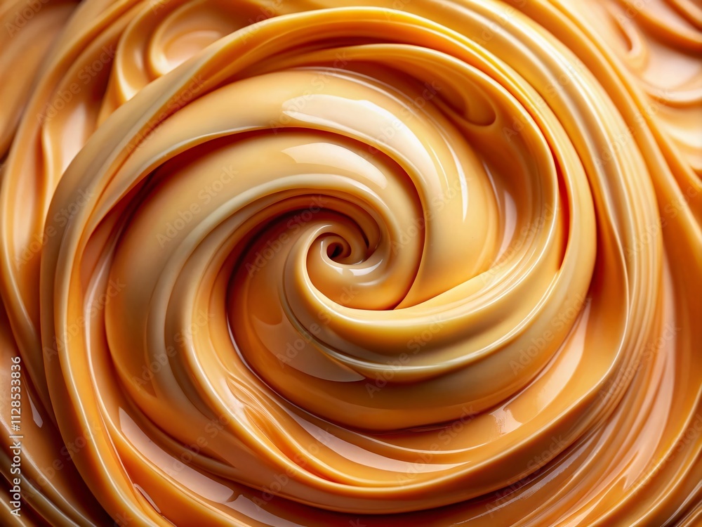 Poster abstract swirling texture of cream and caramel for backgrounds, web design, and artistic projects - 