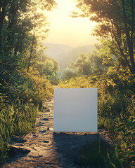 Scenic Trail Blank Canvas: Nature's Golden Hour