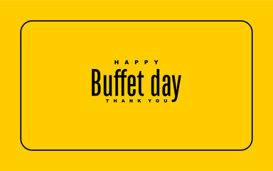 National Buffet day Holiday concept