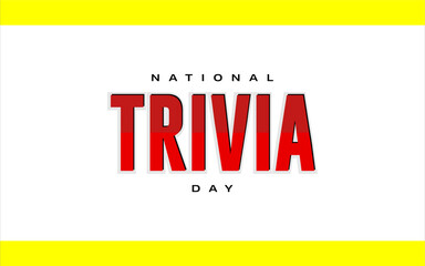 national Trivia day Holiday Concept