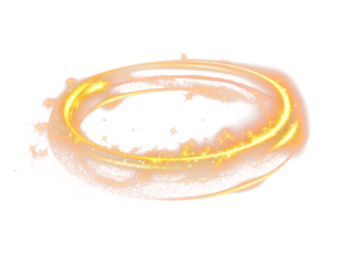 light sparkles in ring shape isolated on white or transparent png