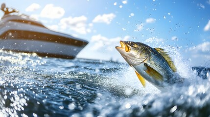 A fearless jetski driver performing a sharp maneuver to overtake a luxury yacht in open water.
