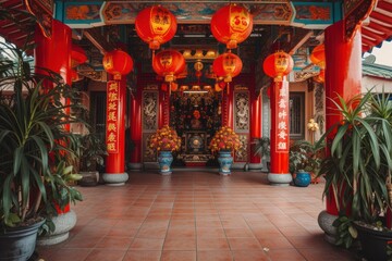 Chinese New Year temple plant chinese new year.