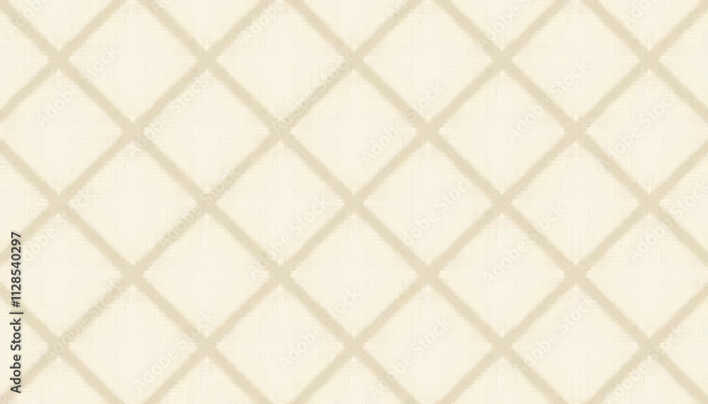 Poster elegant geometric grid and lattice patterns featuring diamond shapes in soft beige tones on a clean 