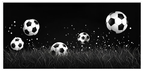 Dynamic Exploding Soccer Ball on Black Background