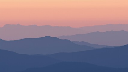 Serene Mountain Landscape at Dusk with Gentle Gradient Sky