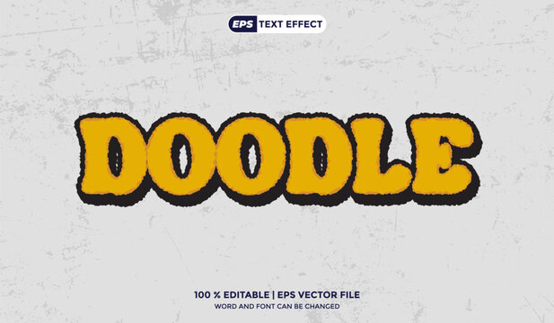Text Effects Doodle Creative Design