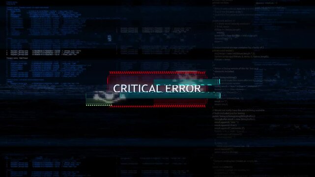 Technology glitch computer virus internet system hacking attack concept. 4K cyber security, malware, crime, spying software crash, error message. Cyber Crime attack hacked alert Coding, Hacking