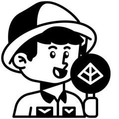 Archaeologist Job and Professions Icon