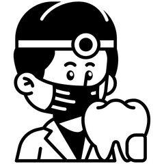Dentist Job and Professions Icon